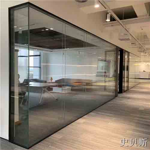 梅州双层12mm全景玻璃隔断墙结构图